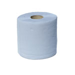 Blue Embossed 2 Ply Centre Feed Rolls 180mm x 400 Sheets. 6 Rolls Per Pack