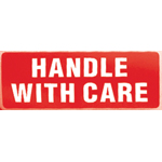 Handle With Care Parcel Warning Label 89mm x 32mm