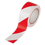 Hazard Warning Tape Red & White 50mm x 33mtr. 6 rolls/pk