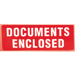 Documents Enclosed Parcel Warning Label 89mm x 32mm