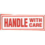 Handle With Care  Parcel Warning Label 148mm x 50mm